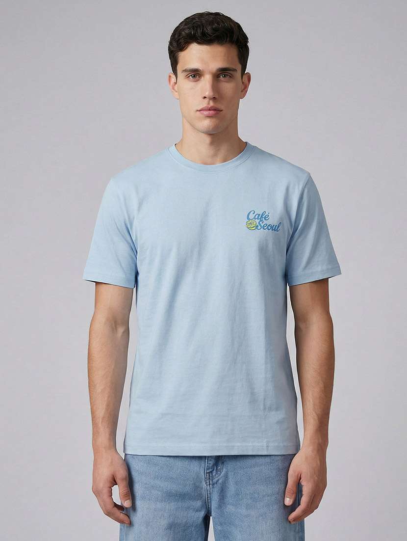 men printed short sleeve regular fit t-shirt - 22588265 -  Standard Image - 2