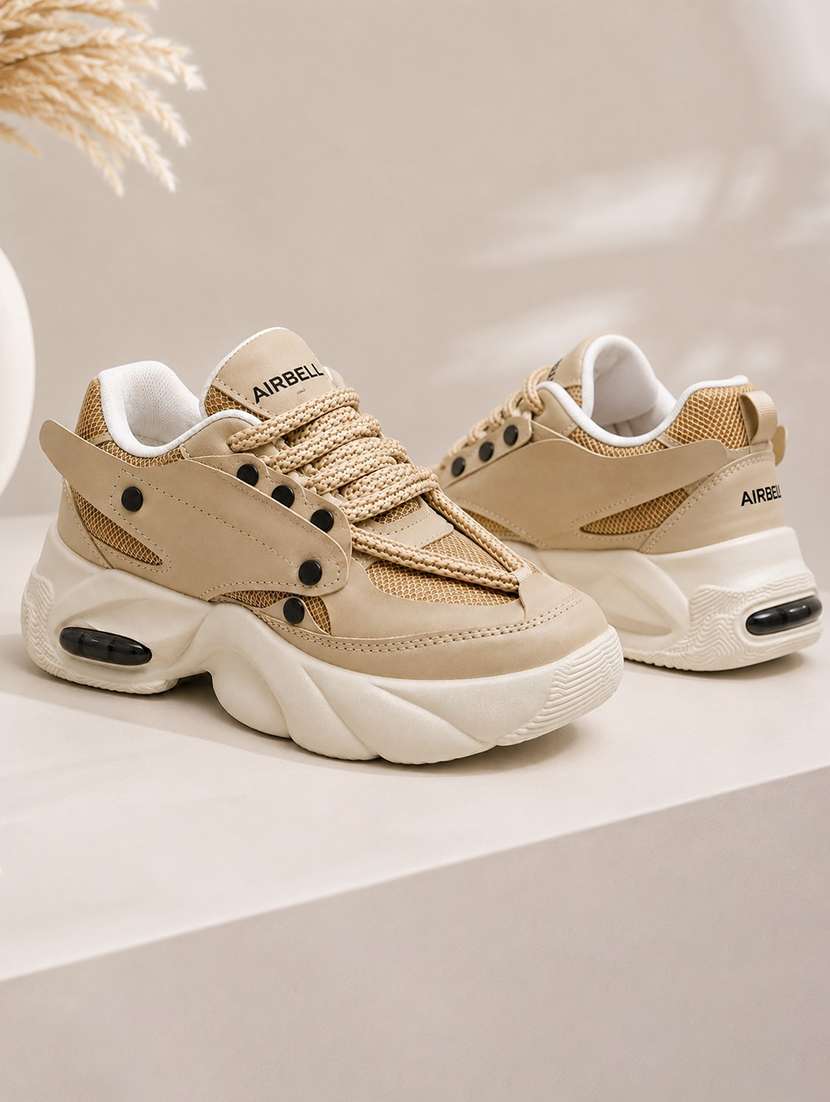 women textured lace up sneakers