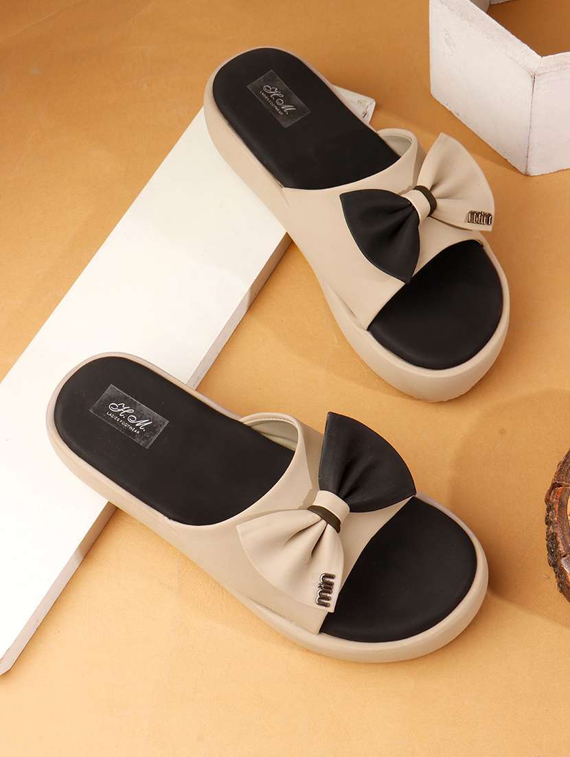 women colourblocked slip on wedges