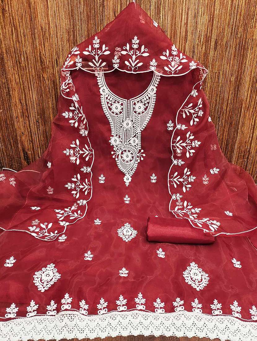 women solid with work unstitched suit set - 22588325 -  Standard Image - 2