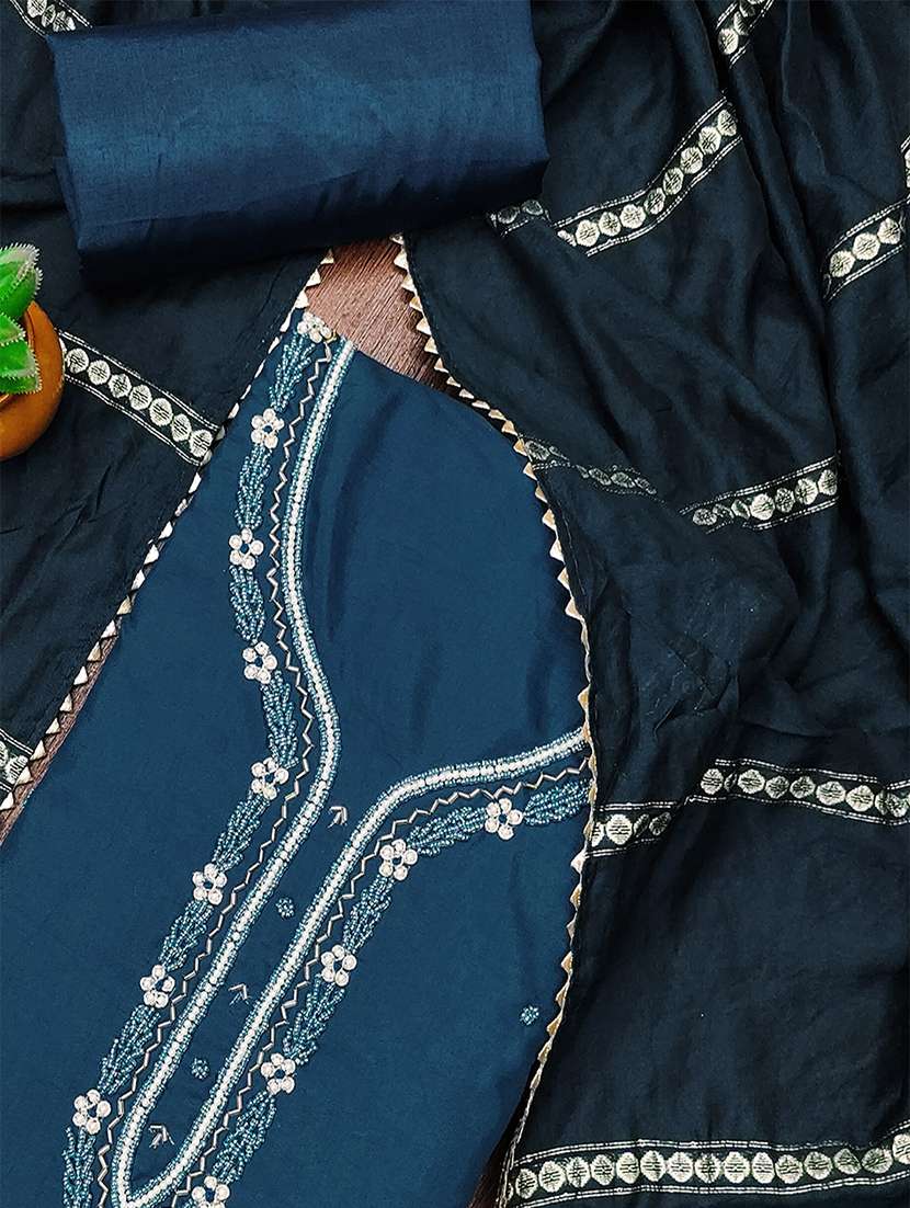 women solid with work unstitched suit set - 22588352 -  Standard Image - 2