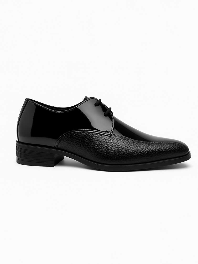 Men Textured Lace Up Derby Shoes - 22588439 -  Standard Image - 2