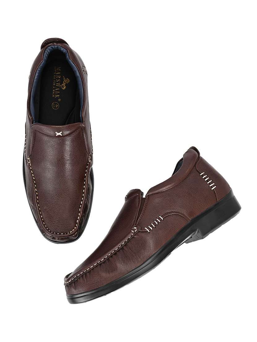 men solid slip on formal shoes - 22588446 -  Standard Image - 2