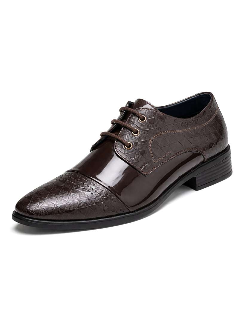 Men Brown Lace-up Derby - 22588448 -  Standard Image - 2