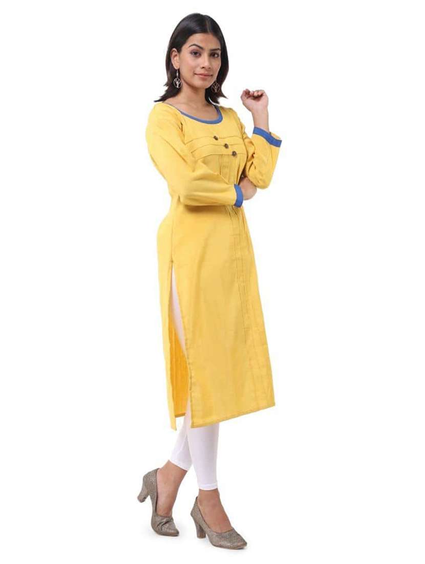 Women Pack Of 2 Three Quarter Sleeve Straight Kurta - 22588562 -  Standard Image - 2