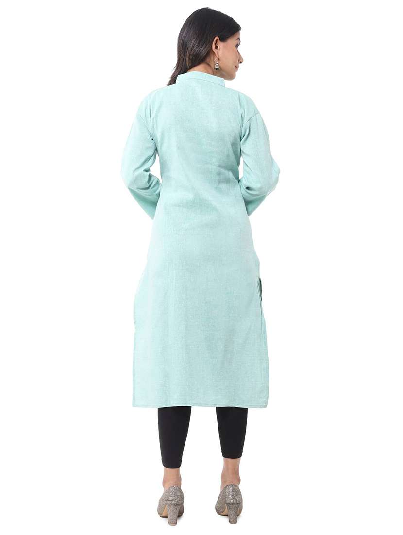 Women Pack Of 2 Self Design Three Quarter Sleeves Straight Kurta - 22588569 -  Standard Image - 2