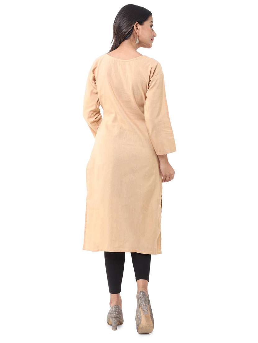 Women Pack Of 2 Three Quarter Sleeve Straight Kurta - 22588571 -  Standard Image - 2