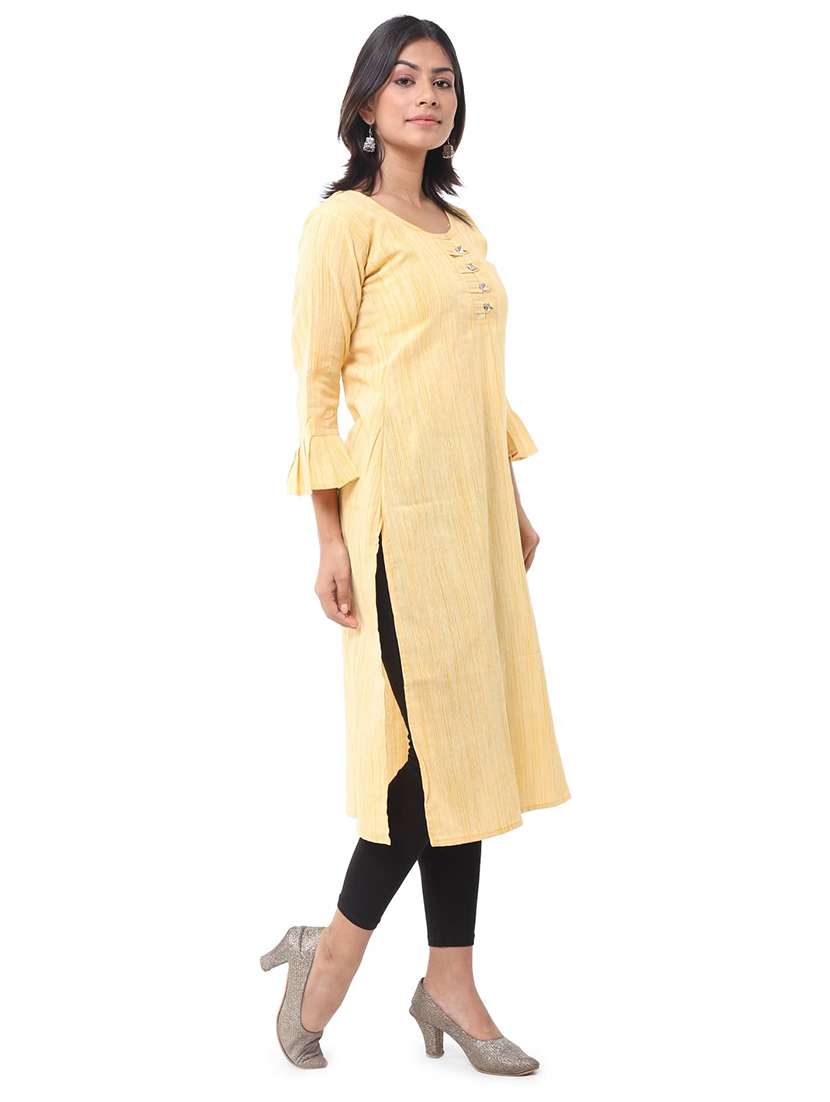 Women Pack Of 2 Three Quarter Sleeve Straight Kurta - 22588632 -  Standard Image - 2