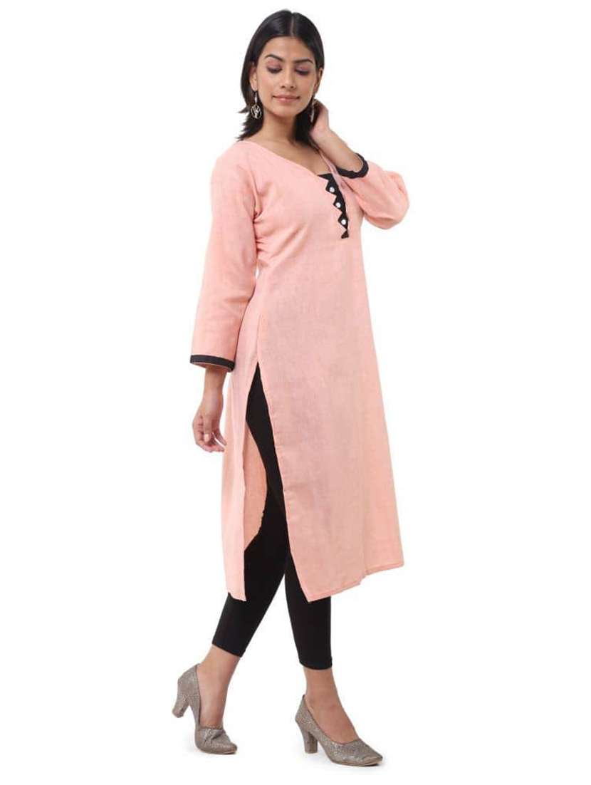 Women Pack Of 2 Three Quarter Sleeve Straight Kurta - 22588635 -  Standard Image - 2