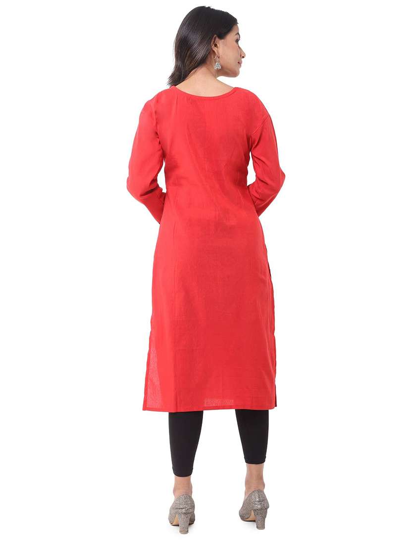 Women Pack Of 2 Solid Long Sleeves Straight Kurta - 22588652 -  Standard Image - 2