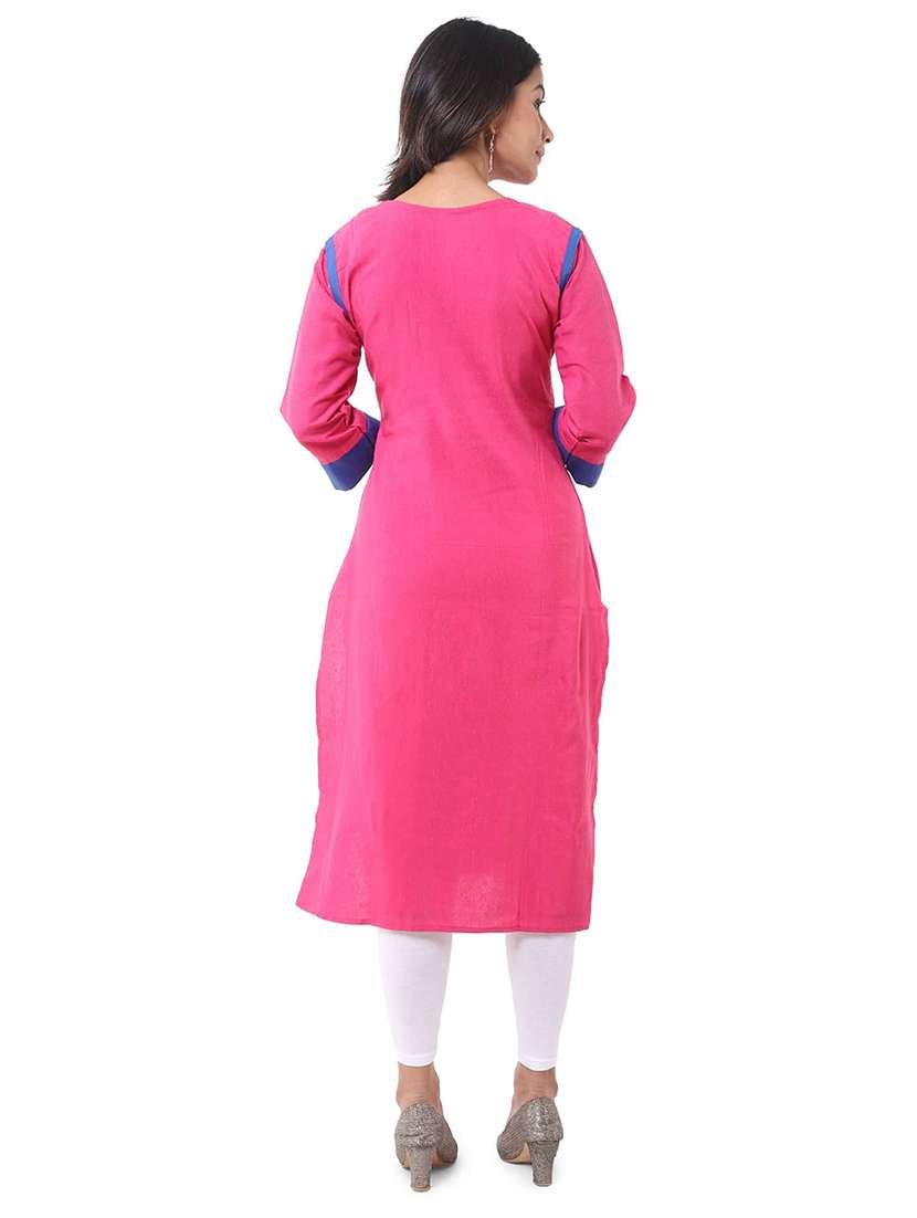 multi colored cotton straight kurta - 22588679 -  Standard Image - 2