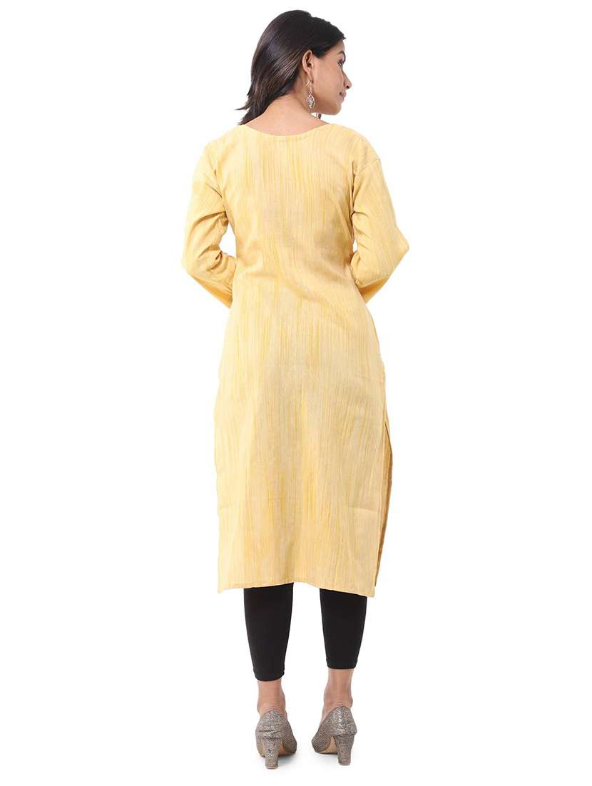 Women Pack Of 2 Solid Three Quarter Sleeves Straight Kurta - 22588694 -  Standard Image - 2