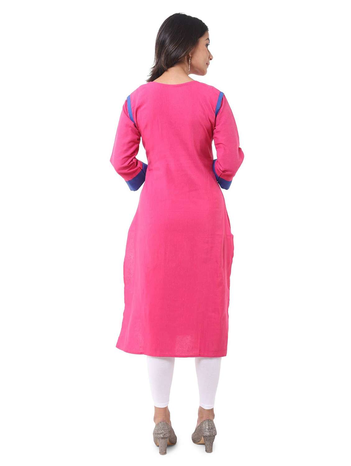 women pack of 2 three quarter sleeve straight kurta - 22588728 -  Standard Image - 2