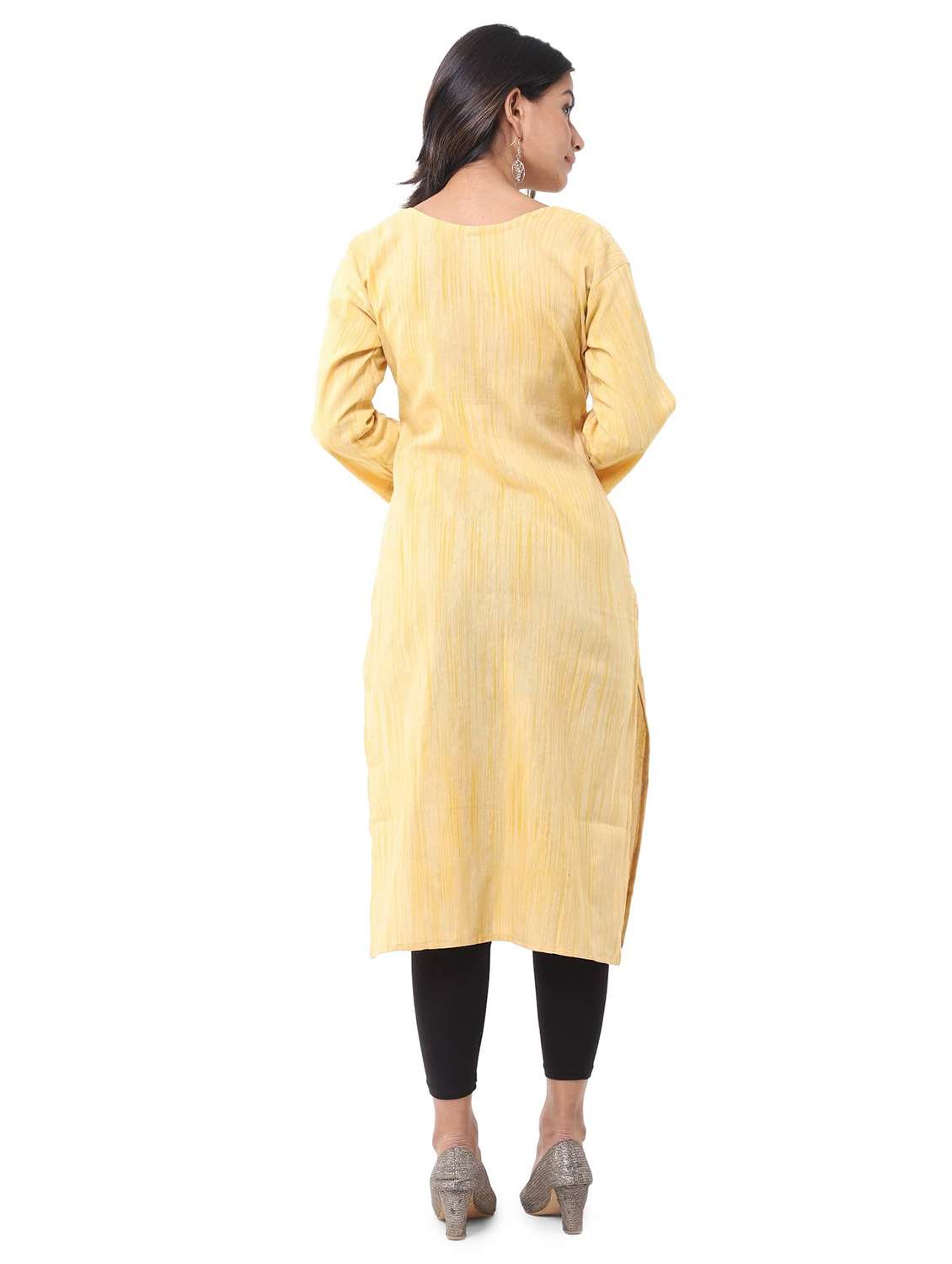 women pack of 2 solid three quarter sleeves straight kurta - 22588750 -  Standard Image - 2