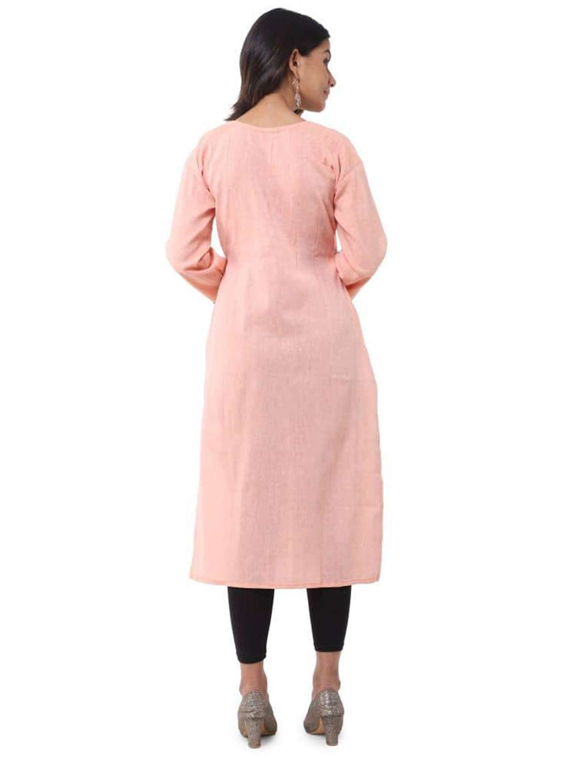 Women Pack Of 2 Solid Three Quarter Sleeves Straight Kurta - 22588753 -  Standard Image - 2
