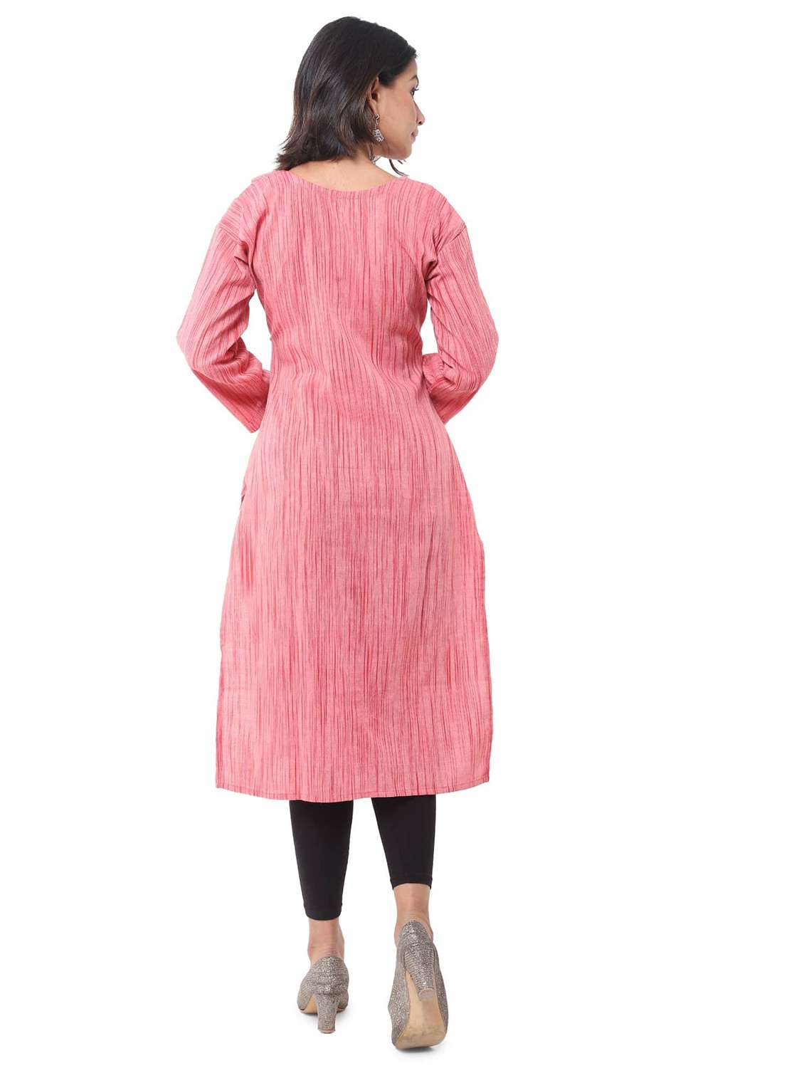 Women Pack Of 2 Self Design Three Quarter Sleeves Straight Kurta - 22588787 -  Standard Image - 2