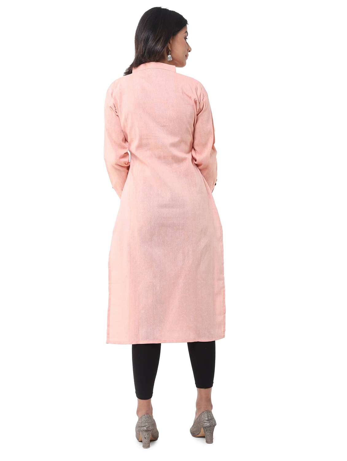 Women Pack Of 2 Solid Three Quarter Sleeves Straight Kurta - 22588797 -  Standard Image - 2