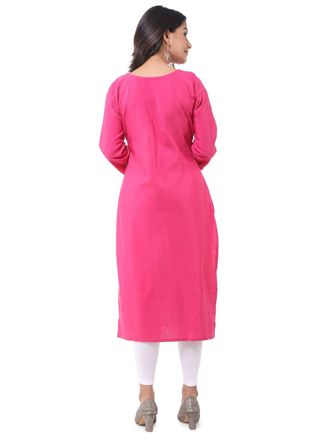 Women Pack Of 2 Solid Three Quarter Sleeves Straight Kurta - 22588798 -  Standard Image - 2
