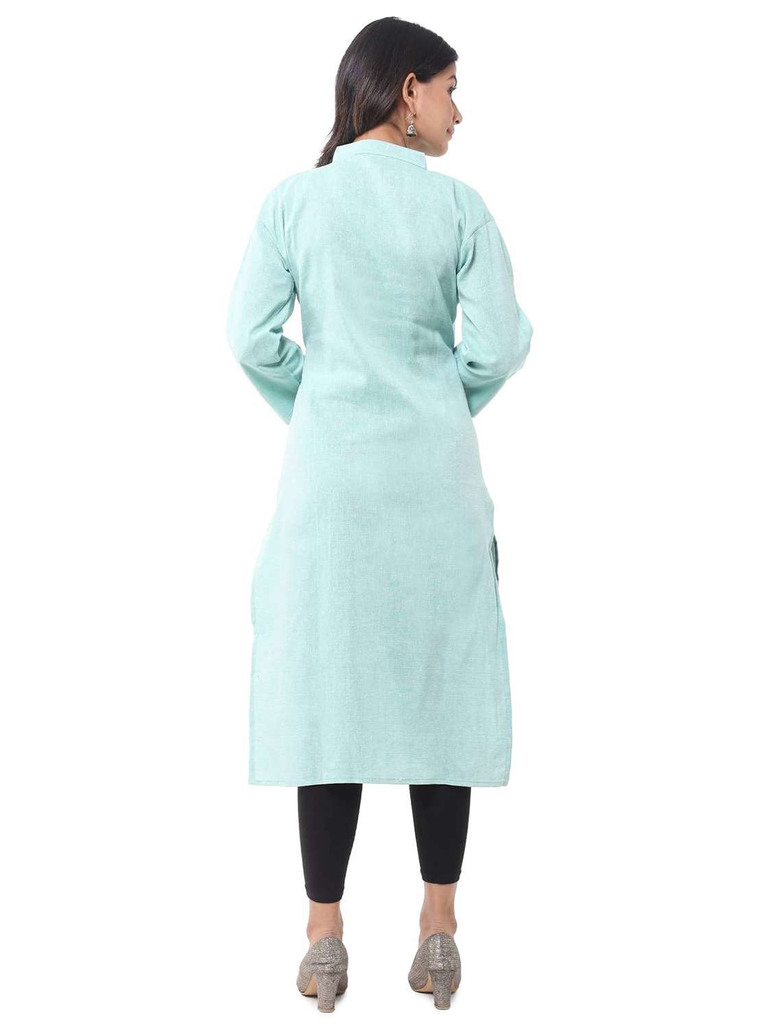 women pack of 2 three quarter sleeve straight kurta - 22588808 -  Standard Image - 2