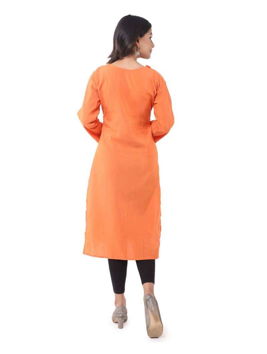 women pack of 2 three quarter sleeve straight kurta - 22588827 -  Standard Image - 2