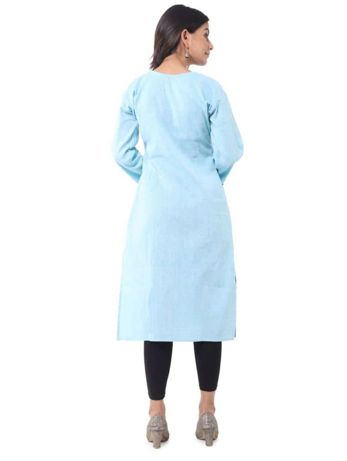 Women Pack Of 2 Three Quarter Sleeve Straight Kurta - 22588846 -  Standard Image - 2