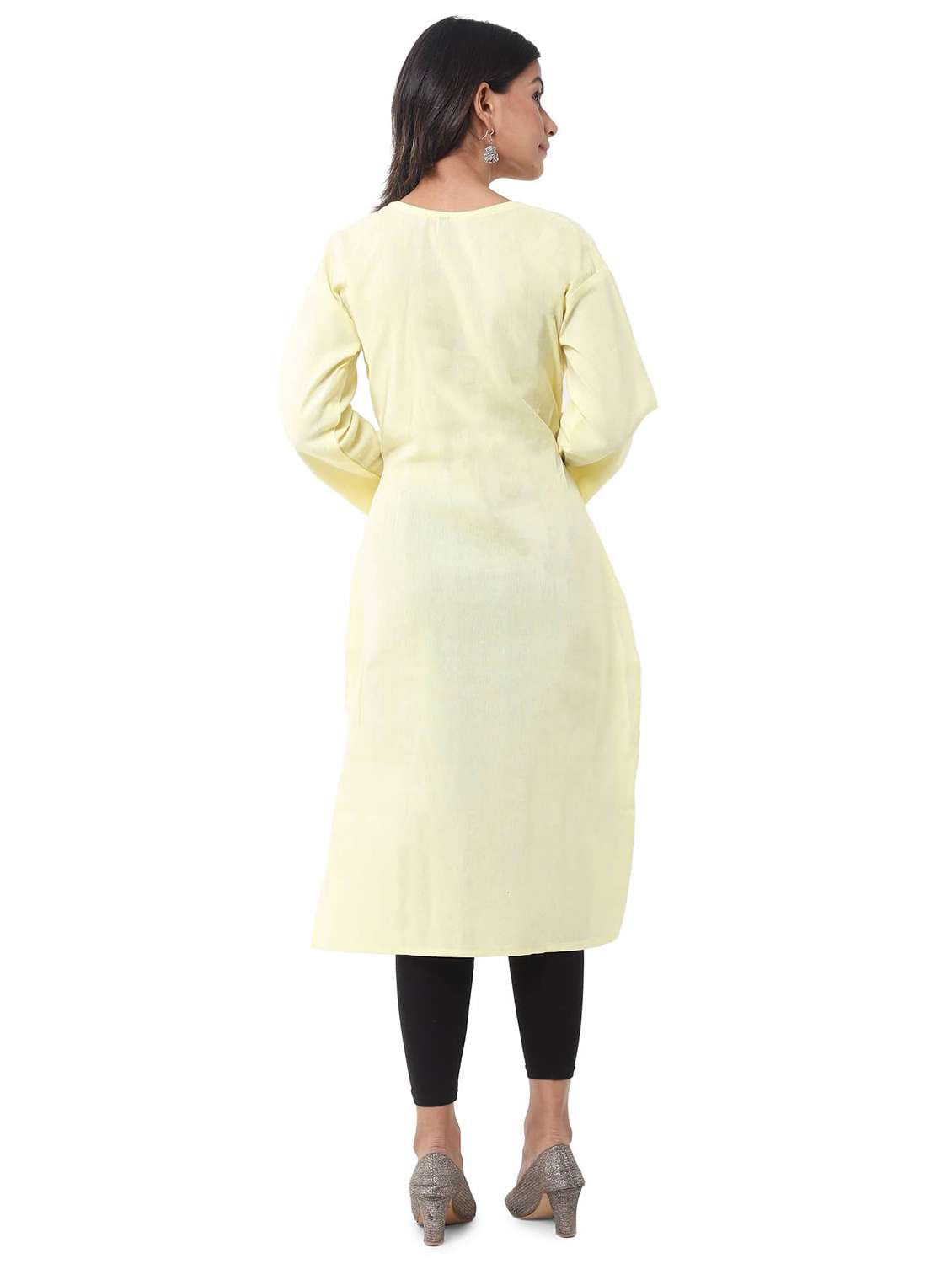 women pack of 2 three quarter sleeve straight kurta - 22588852 -  Standard Image - 2