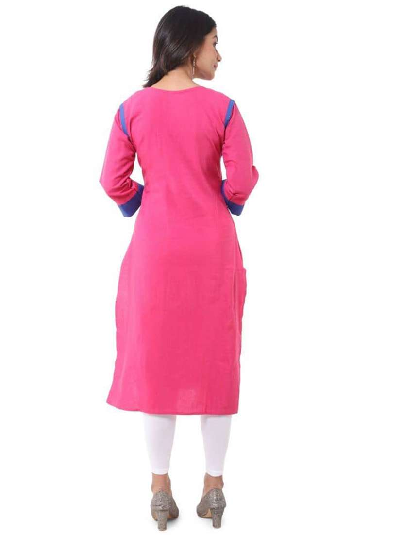 Women Pack Of 2 Three Quarter Sleeve Straight Kurta - 22588871 -  Standard Image - 2