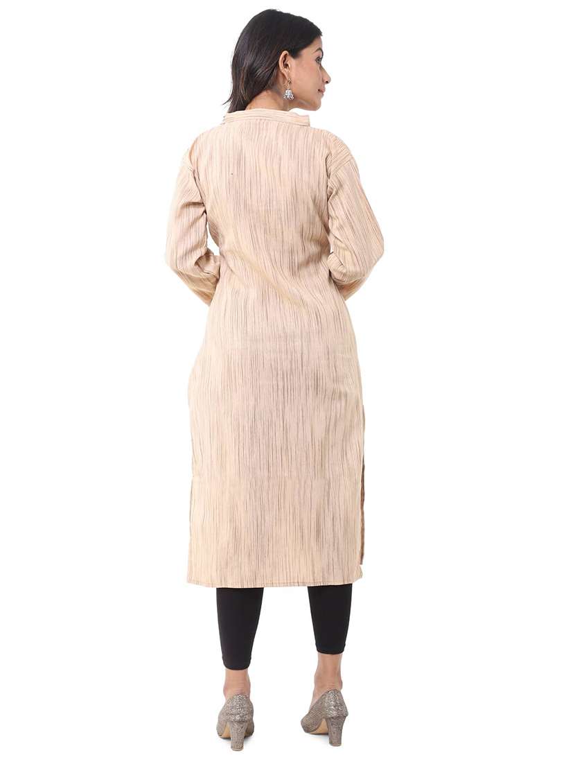 women pack of 2 solid three quarter sleeves straight kurta - 22588886 -  Standard Image - 2