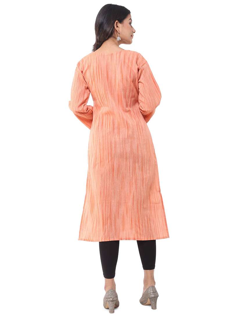 Women Pack Of 2 Self Design Three Quarter Sleeves Straight Kurta - 22588909 -  Standard Image - 2