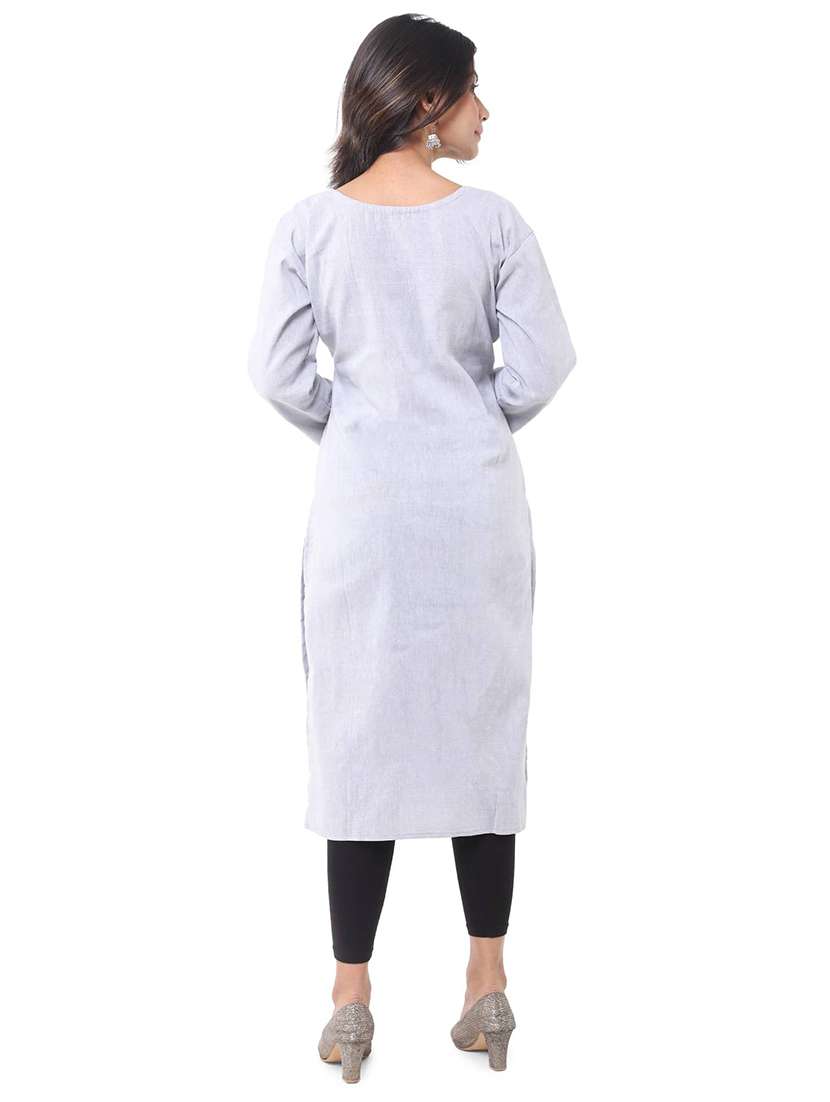 Women Pack Of 2 Three Quarter Sleeve Straight Kurta - 22588926 -  Standard Image - 2