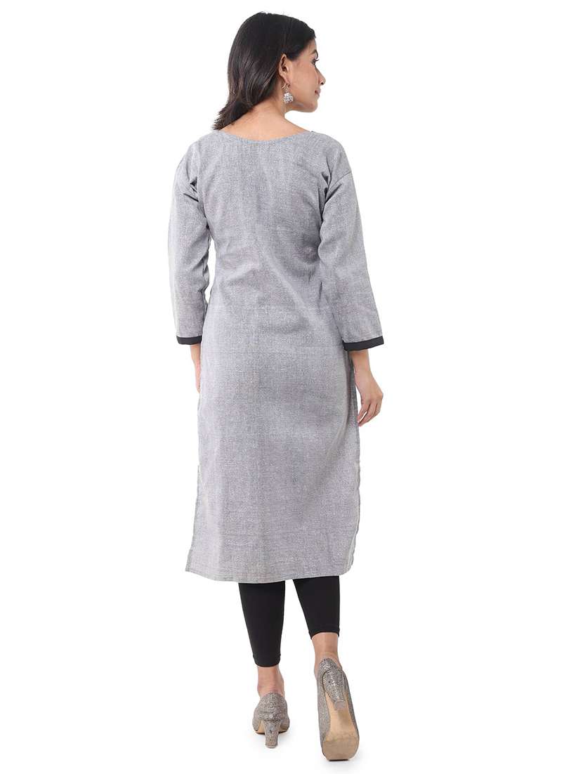 Women Pack Of 2 Three Quarter Sleeve Straight Kurta - 22588942 -  Standard Image - 2