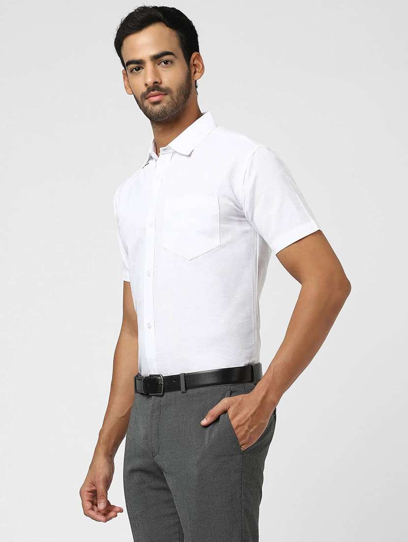 Men Solid Short Sleeves Regular Fit Shirt - 22589222 -  Standard Image - 2