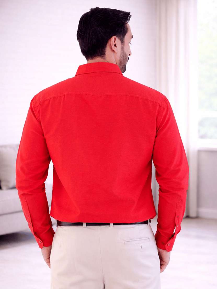 Men Solid Long Sleeves Regular Fit Shirt - 22589243 -  Standard Image - 2