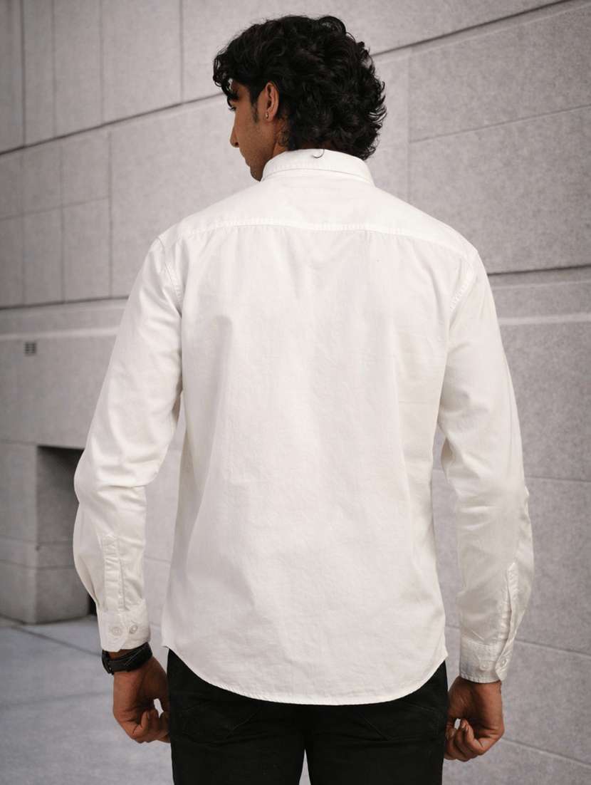Men Solid Long Sleeves Regular Fit Shirt - 22589270 -  Standard Image - 2