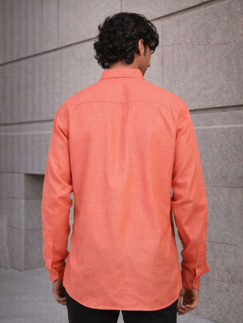 Men Solid Long Sleeves Regular Fit Shirt - 22589276 -  Standard Image - 2