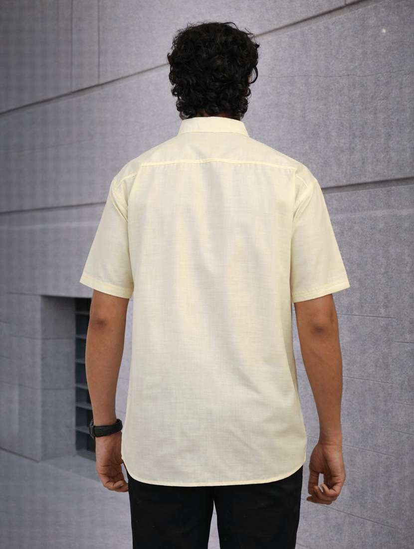 men solid short sleeves regular fit shirt - 22589279 -  Standard Image - 2