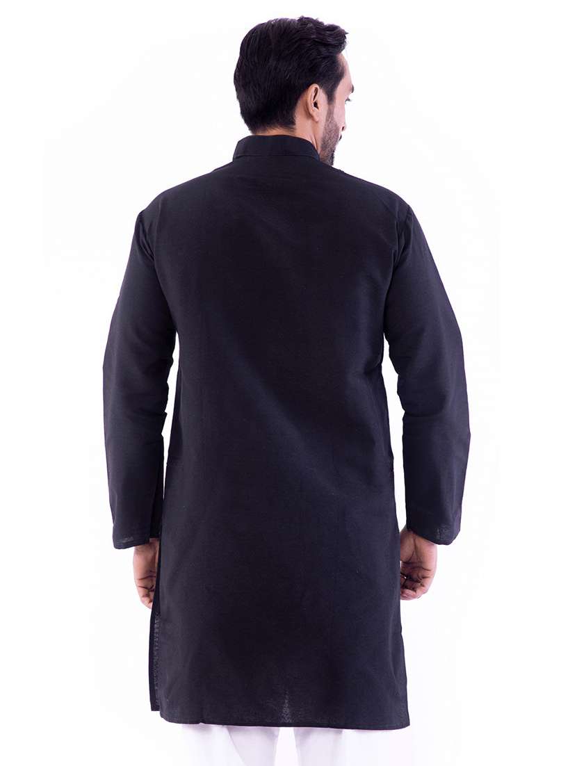 men pack of 2 solid mandarin neck kurta - 22589377 -  Standard Image - 2