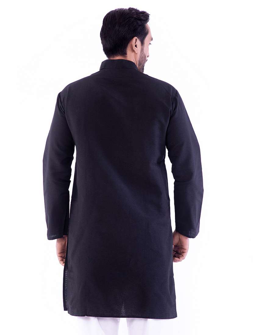 Men Pack Of 2 Solid Mandarin Neck Kurta - 22589379 -  Standard Image - 2