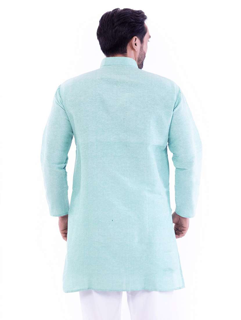 Men Pack Of 2 Solid Mandarin Neck Kurta - 22589414 -  Standard Image - 2