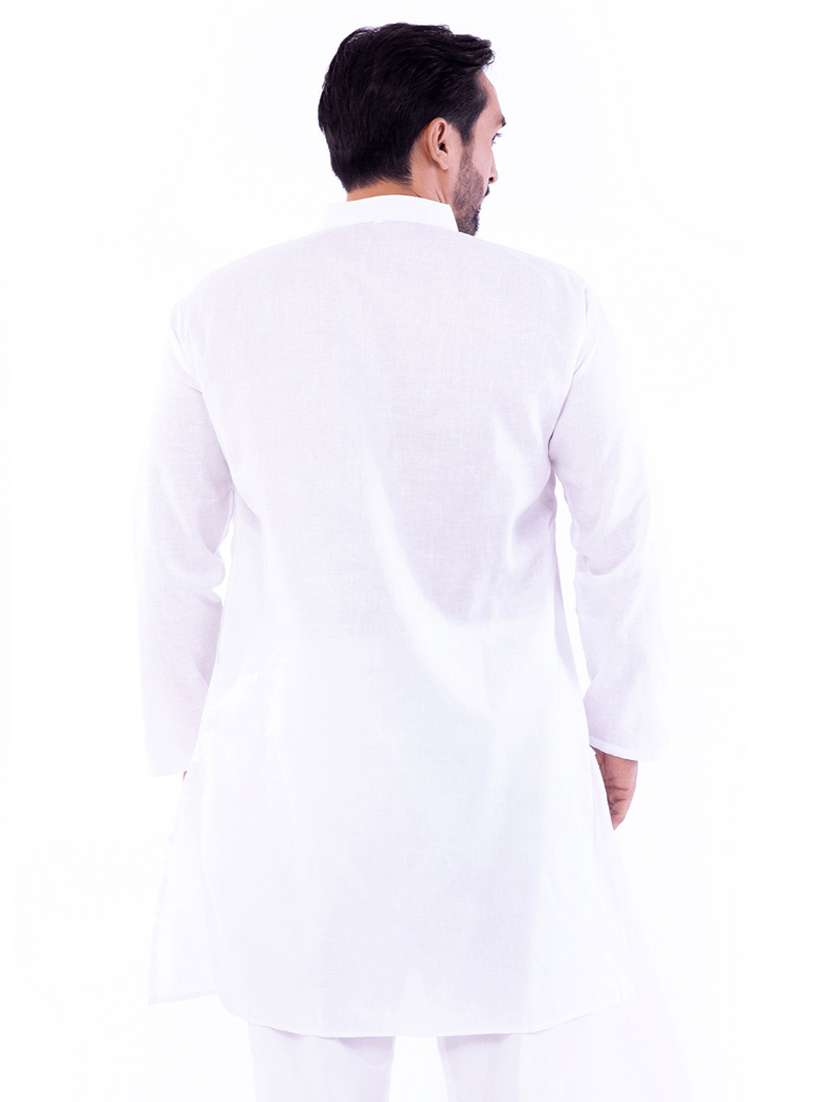 Men Pack Of 2 Solid Mandarin Neck Kurta - 22589415 -  Standard Image - 2