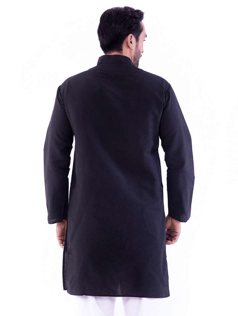 Men Pack Of 2 Solid Mandarin Neck Kurta - 22589423 -  Standard Image - 2