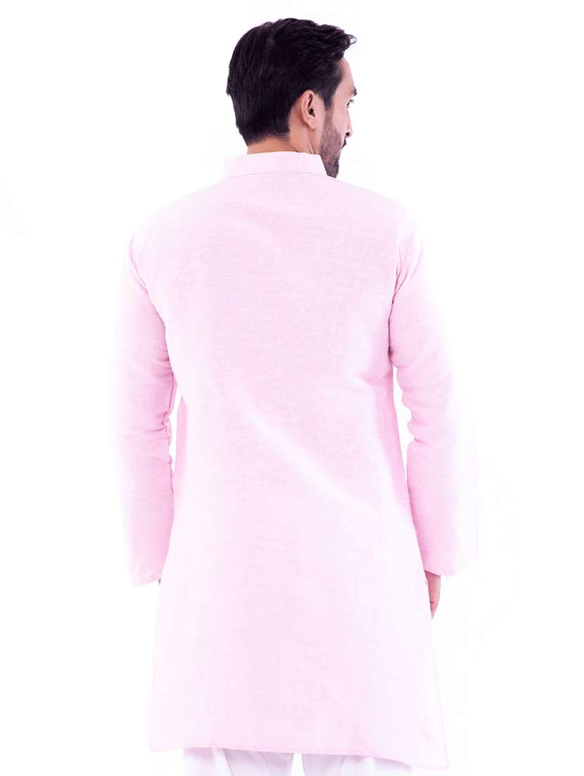 men pack of 2 solid mandarin neck kurta - 22589447 -  Standard Image - 2