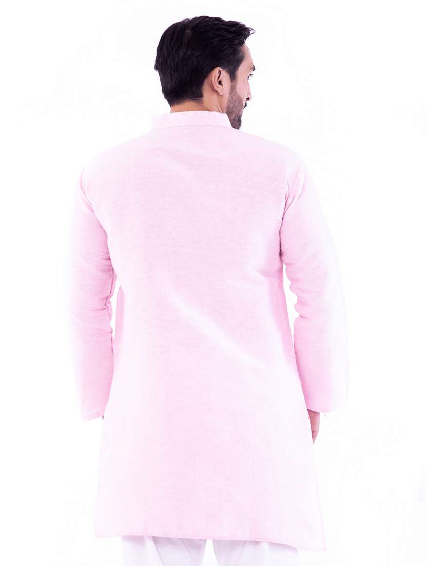Men Pack Of 2 Solid Mandarin Neck Kurta - 22589452 -  Standard Image - 2