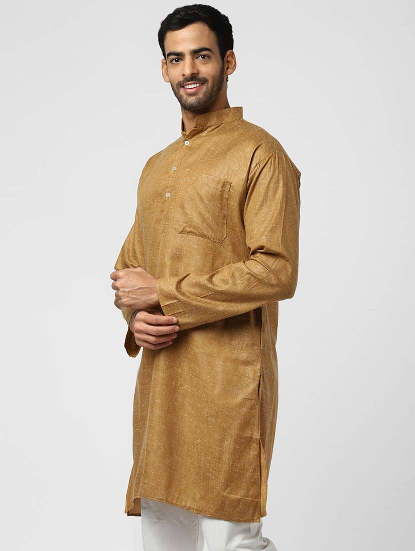 men self design mandarin neck long kurta - 22589519 -  Standard Image - 2