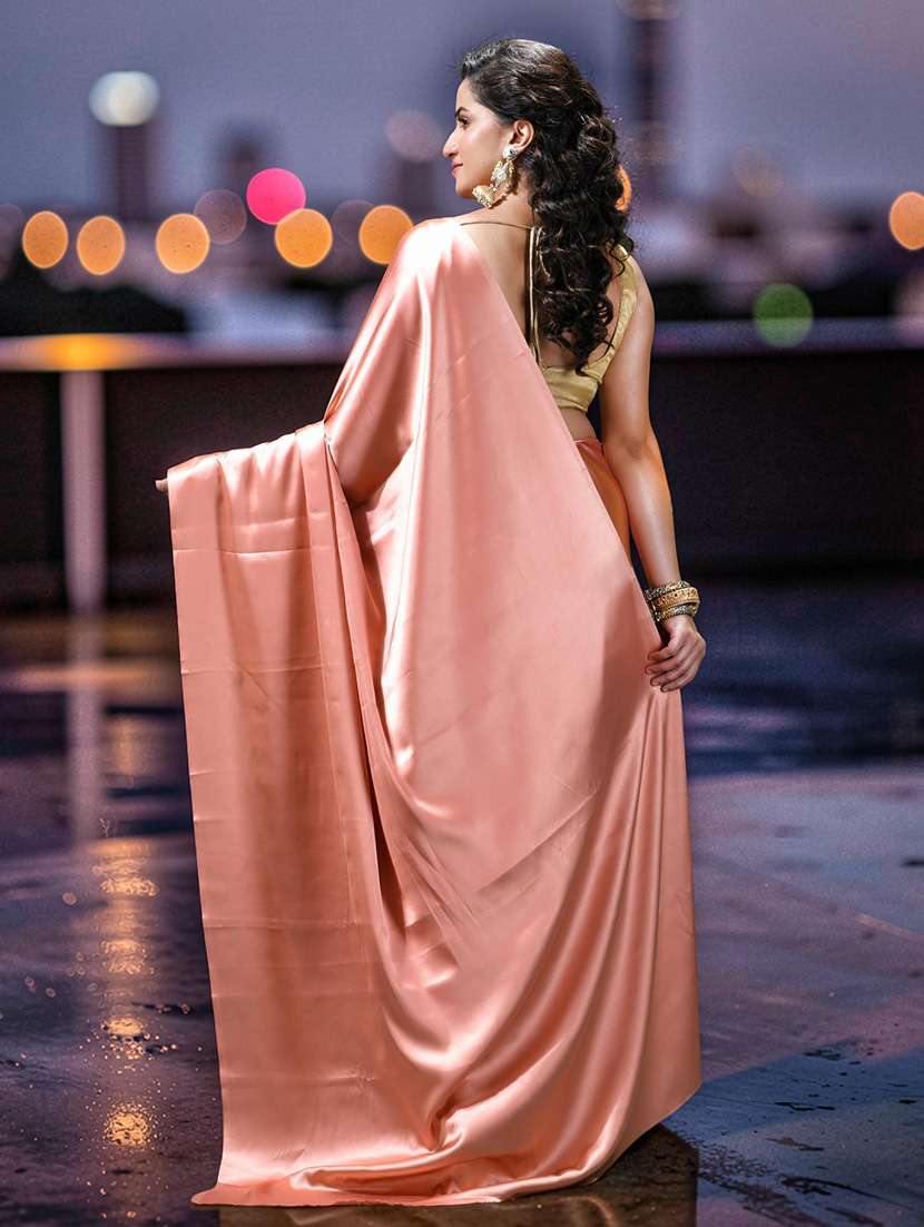 women solid plain saree - 22589669 -  Standard Image - 2
