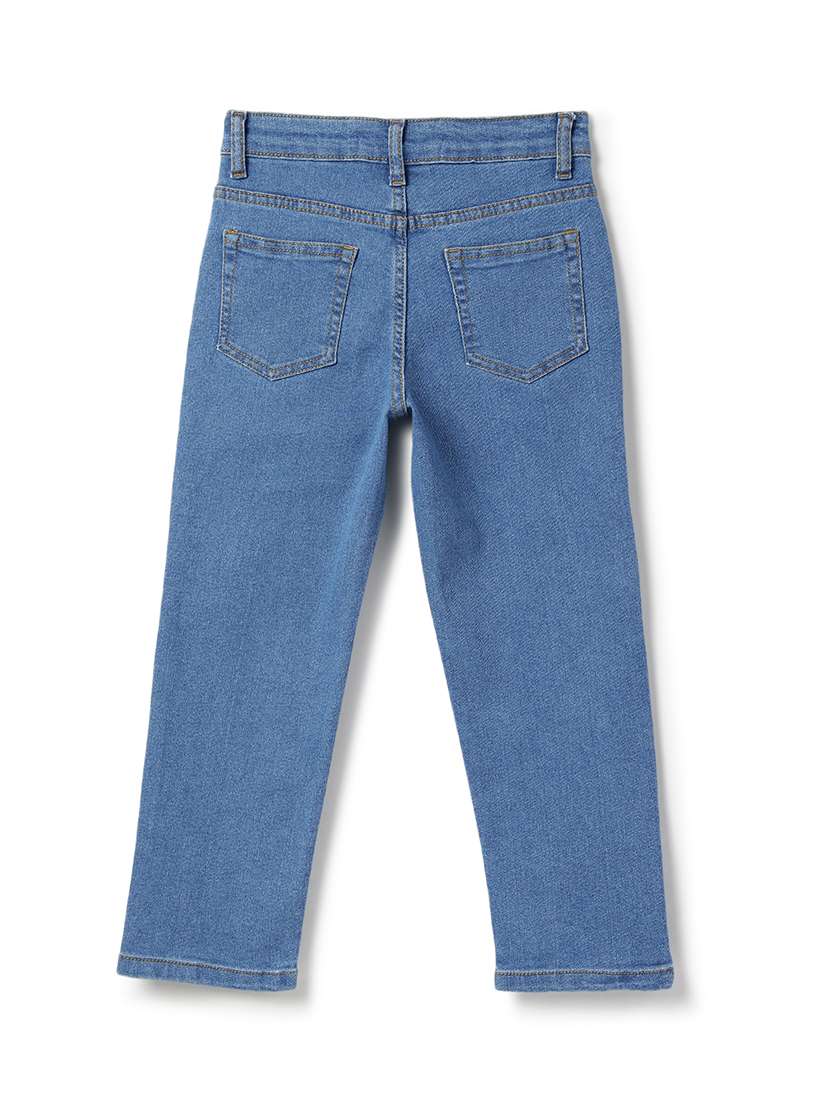 Boys Solid Mid Rise Slim Fit Jeans - 22589837 -  Standard Image - 2