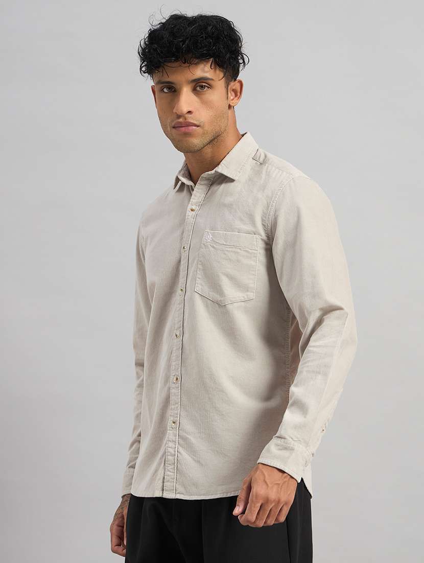 men solid long sleeve regular fit casual shirt - 22589887 -  Standard Image - 2