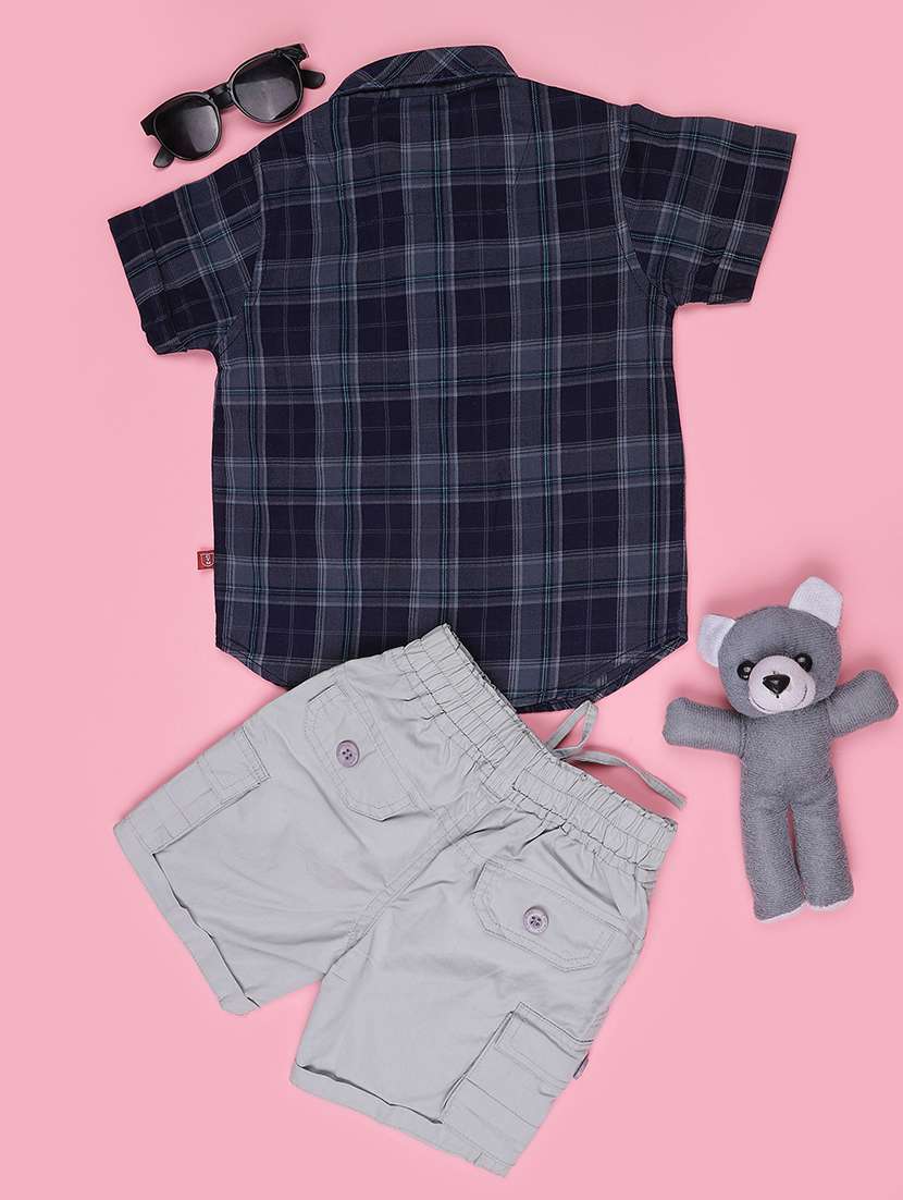 boys printed short sleeves shirt and shorts set - 22590320 -  Standard Image - 2