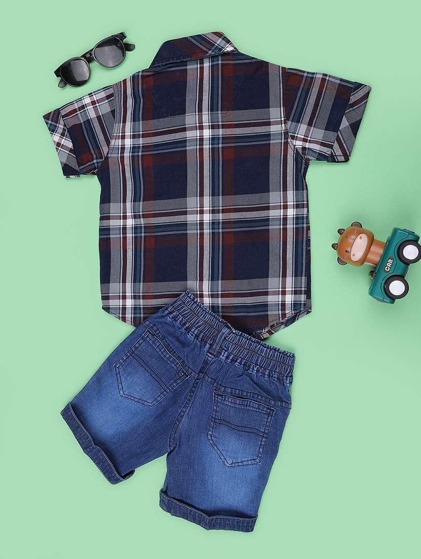 Boys Printed Short Sleeves Shirt And Shorts Set - 22590325 -  Standard Image - 2