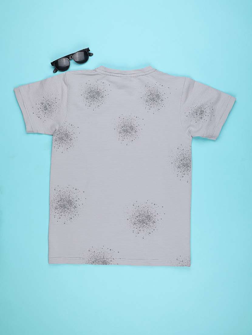 Boys Printed Short Sleeves Regular Fit T-shirt - 22591747 -  Standard Image - 2